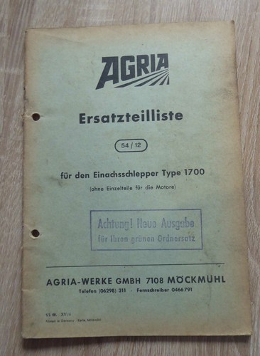 Agria einachsschlepper 1700 - agria,