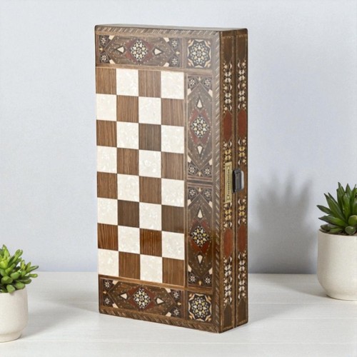 Luxus backgammon set aus holz - luxus,