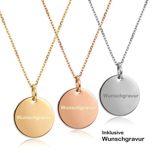 Halskette mit gravurplatte - halskette,