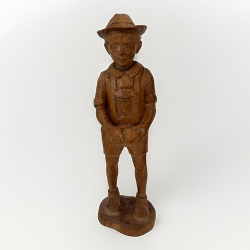 Vintage geschnitzte holzfigur - geschnitzte,