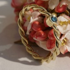 Diamond Rope Ring Blue Full