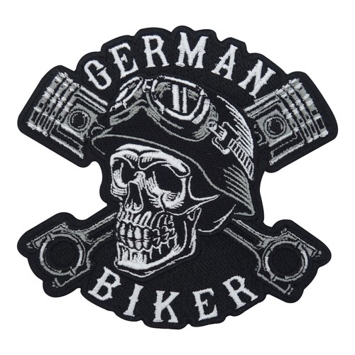 German biker totenkopf patch - german,