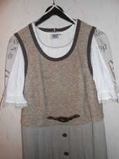 damen dirndl, trachtenkleid/trägerrock m. Blusenshirt Gr. 46 v. Country Line
