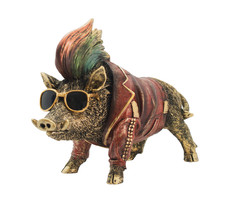 Deko Schwein Wildschwein Keiler Tier  Figur Skulptur Objekt Sau Ferkel Eber