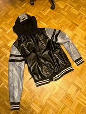Cipo & Baxx Kunstlederjacke mit abnehmbarer Kapuze XL
