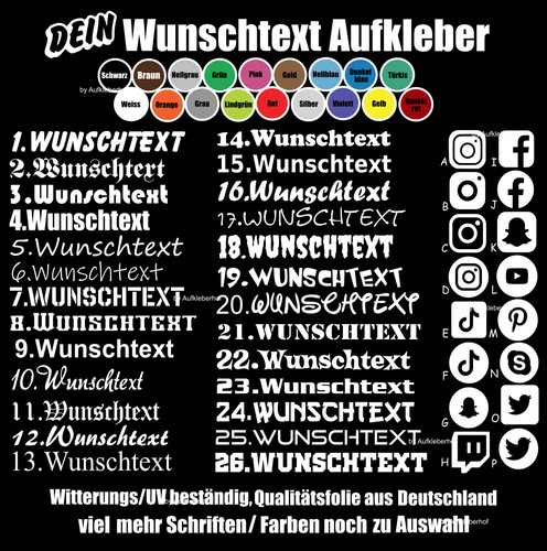 Wunschtext 30cm firma - wunschtext,