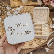 Personalisiertes Schmuckkästchen mit Gravur – Schmuckbox mit Name &/ oder Datum 