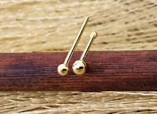 925 Silber Vergoldet ohne und mit Kugel Nasenpiercing Nasenstecker Piercing lang