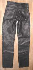 schmale  HARD LEATHER STUFF  LEDERJEANS / Lederhose in schwarz ca. W27 / L34