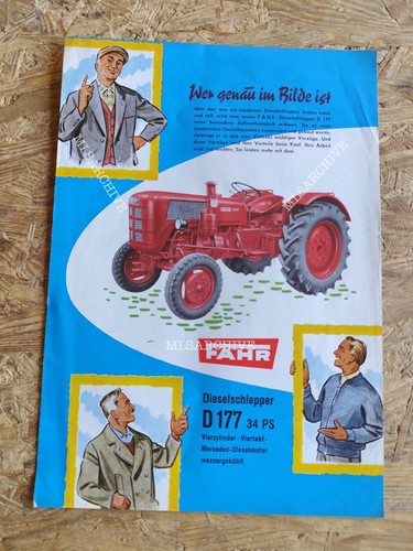 Fahr d177 prospekt traktor - d177,
