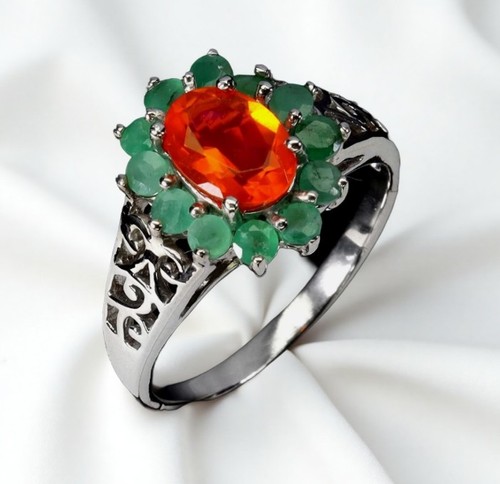 Gj69 opal orange oval - *,