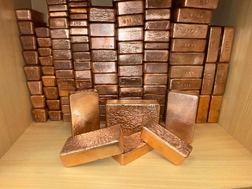 Handgegossene kupferbarren - handgegossene,