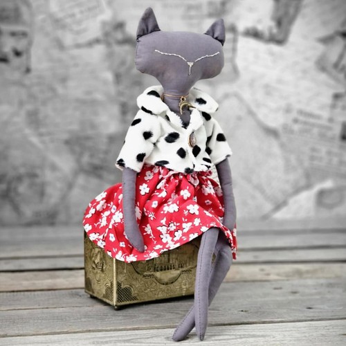 Design stoffkatze mit - stoffkatze, cm