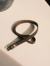 Leder Kameragurt mit Clip