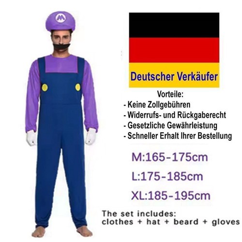 Herren kostüm super mario - herren,
