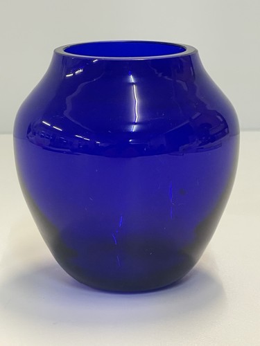 Kleine kobaltblaue glasvase - kobaltblaue,