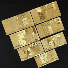 Euro gold banknoten set stk - 7,