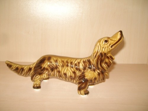 Porzellanfigur dackel - porzellanfigur,