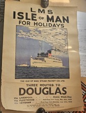 Altes Plakat LMS Isle of Man