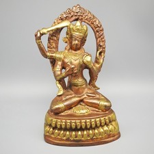 Manjushri Bronze Figur 20 cm
