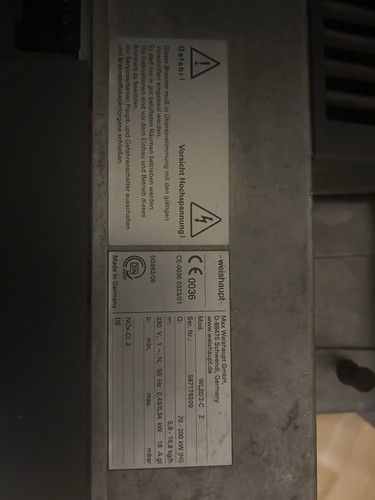 Weishaupt wl20 ausführung - weishaupt, wl20/2-c,ausführung