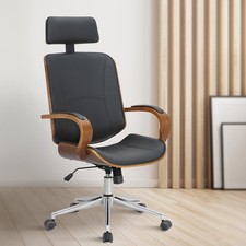 Bürostuhl Holzrahmen walnuss