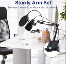 PREUP USB Condenser Mikrofon PC mit Mikrofonständer