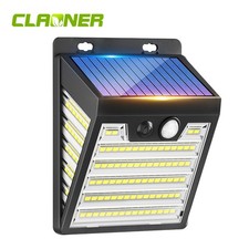 121 LED Solarleuchte Solarlampe mit Bewegungsmelder Außen Sensor Strahler 3 Modi