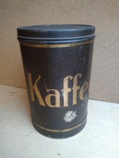 große Blechdose Kaffeedose neutral alt antik Werbung Deko Café Küche 