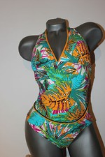 Triumph Badeanzug "Sloggi Papaya Tropical OP" bunt 38 bunt Neckholder 
