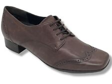 SEMLER Select Bequeme Business Leder Schnürschuhe 30mm Absatz  Braun Weite H