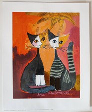 Kunstdruck-Poster, Rosina Wachtmeister, Katzen Together, TOP!