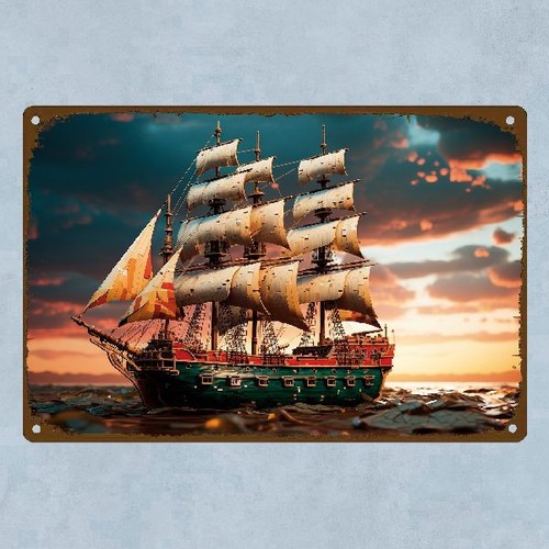 Blechschild schiff segelschiff - blechschild,