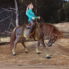 Modellpferd Traditional LBR Isländer Pony Islandpferd+Sattelset+Reiterin