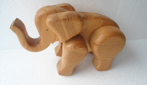 Elefant aus holz deko figur - holz,