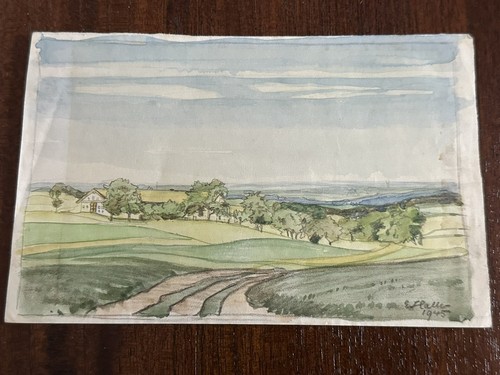 Aquarell landschaft signiert - aquarell,