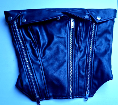Amisu sexy lederoptik top - amisu,
