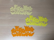 3 Fensterbilder aus Tonkarton mit Blumenmotiv