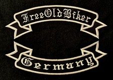 Free Old Biker Germany PATCH AUFNÄHER BIKER Rückenschleife V8 CUSTOM Old School