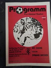 Hallescher FC : Dynamo Dresden 19.2.1977 Programm DDR Oberliga Orginal