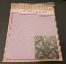 Nellie's Choice, Holly leaves with berries, 3 D Embossing Folder, 15 x 15 cm
