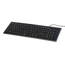 Hama USB PC-Tastatur Anzano mit seitlichen Leuchtstreifen 182663