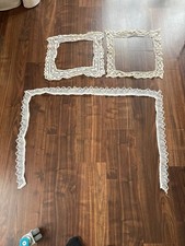 alte Spitze, Borte Alte Umrandung Kissen Decke aus Spitze geklöppelt 3 Teile