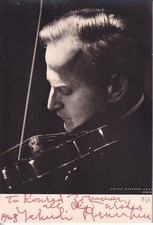 Yehudi Menuhin - Violinist - Karte von 1974 - original signiert
