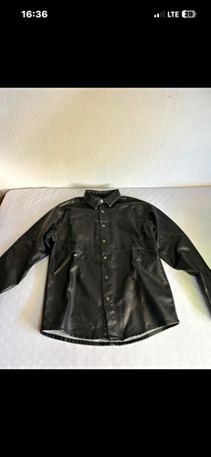 Fsbn herren lederhemd schwarz - fsbn,