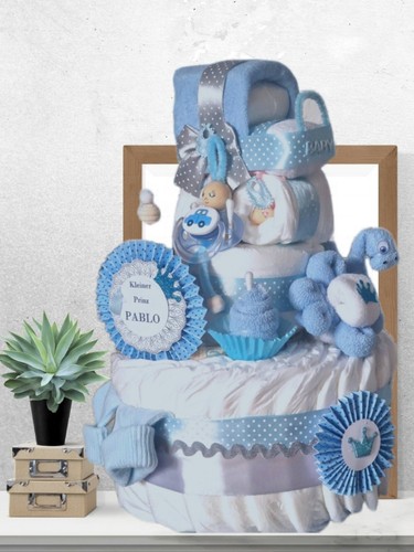 Windeltorte blau junge - windeltorte,