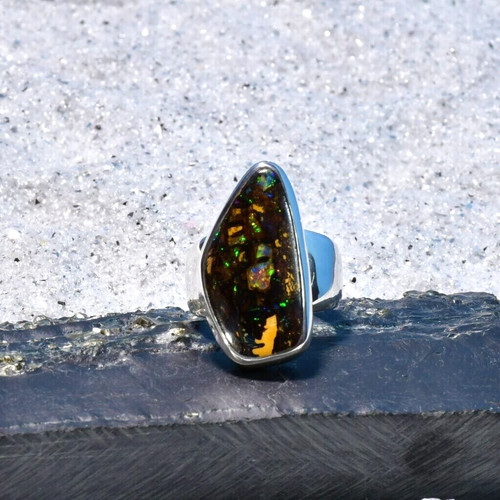 Boulder opal ring 925er - boulder,