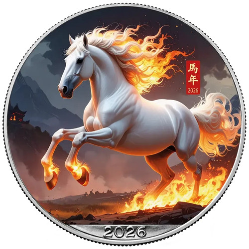 Silbermünze silver eagle fire - silbermünze,
