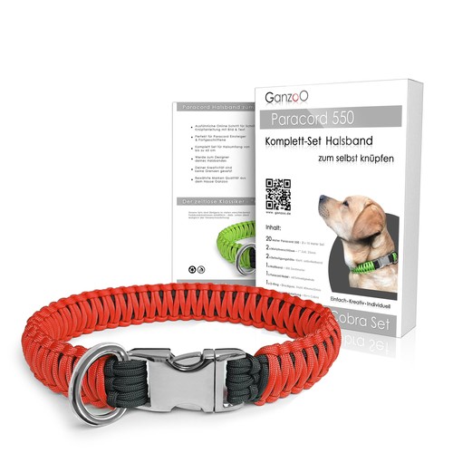 Paracord 550 hunde halsband - paracord, hunde-halsband