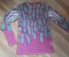 Custo Growing fröhliches leichtes LA-Shirt 158/164 14 Jahre Türkis Pink Federn